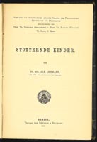 Liebmann: Stotternde Kinder, 1903