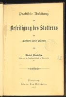 Nicolaisen: Praktische Anleitung zur Beseitigung des Stotterns, 1887