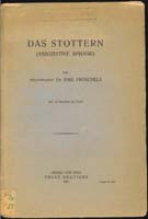Fröschels: Das Stottern, 1925